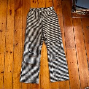 Reformation Linen Gingham trousers size 2